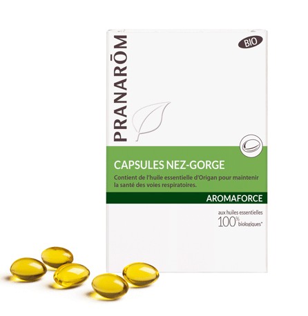 Pranarom Aromaforce Caspules Nez-Gorge Bio 30 Capsules
